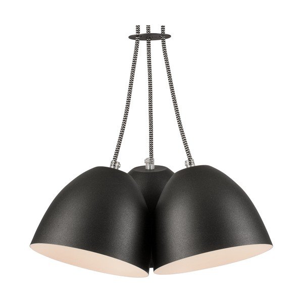 Črna viseča svetilka s kovinskim senčnikom - LAMKUR-image-4
