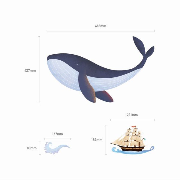 Stenska nalepka Ambiance Whale-image-1