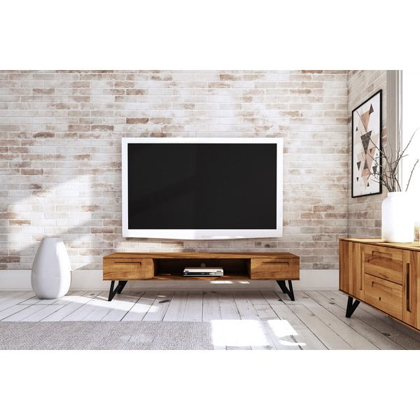 TV omarica iz hrastovega lesa 182x42 cm Golo - The Beds-image-1