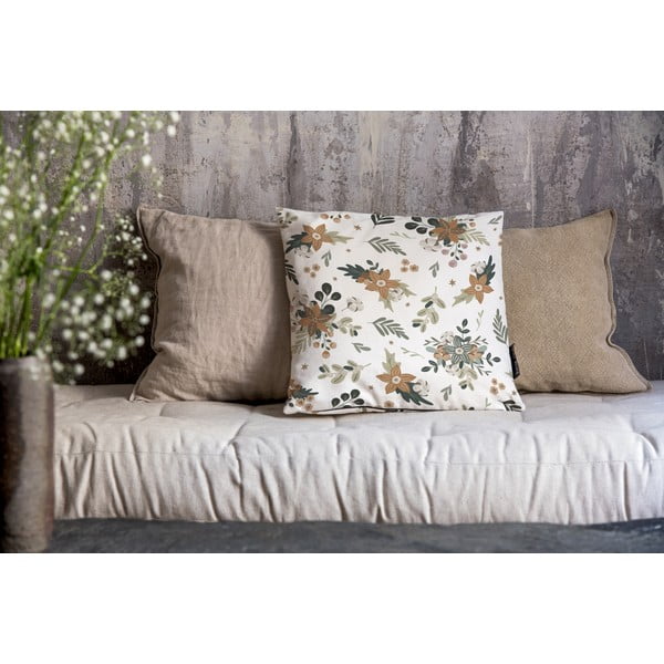 Prevleka za blazino z božičnim motivom 45x45 cm Festive Flowers – Butter Kings-image-1
