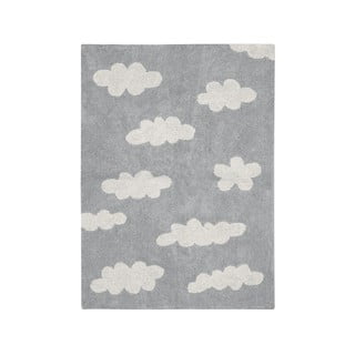 Siva pralna ročno tkana otroška preproga iz mešanice bombaža 120x160 cm Clouds Grey – Lorena Canals