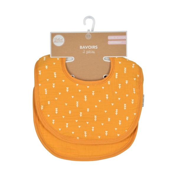Rumeni slinčki iz muslina v kompletu 2 ks – Bébé Douceur-image-3