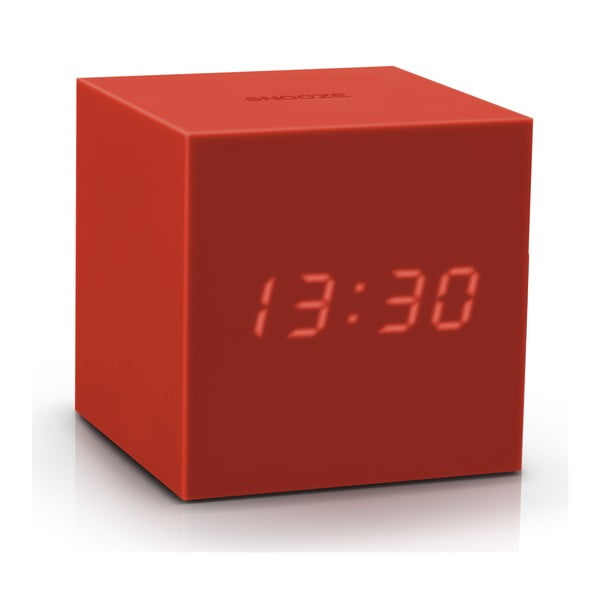 Rdeča LED budilka Gingko Gravity Cube-image-3