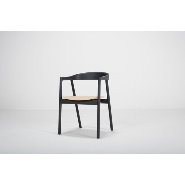 Črn jedilni stol iz hrastovega lesa Gazzda Muna-image-2