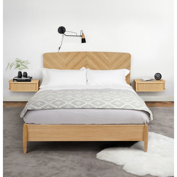 Nočna omarica v hrastovem dekorju v naravni barvi Farsta – Woodman-image-1