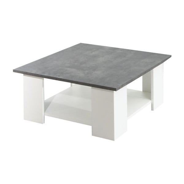 Bela mizica z betonskim vrhom TemaHome Square, 67 x 67 cm