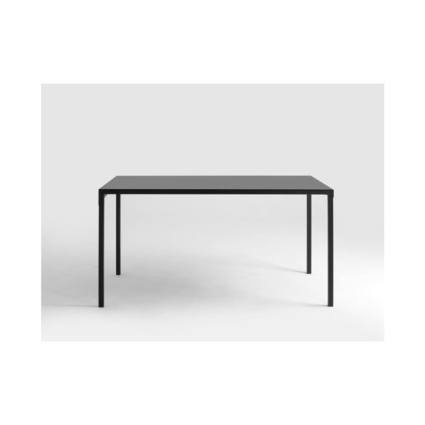 Črna kovinska jedilna miza CustomForm Obroos, 140 x 80 cm-image-3