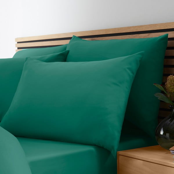 Zelenomodra podaljšana posteljnina za zakonsko posteljo 230x220 cm So Soft Non-Iron – Catherine Lansfield-image-3