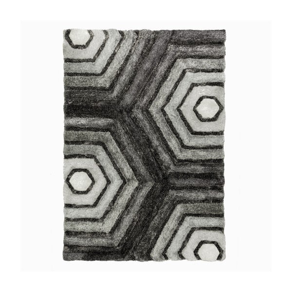 Siva preproga Flair Rugs Hexagon Grey, 80 x 150 cm