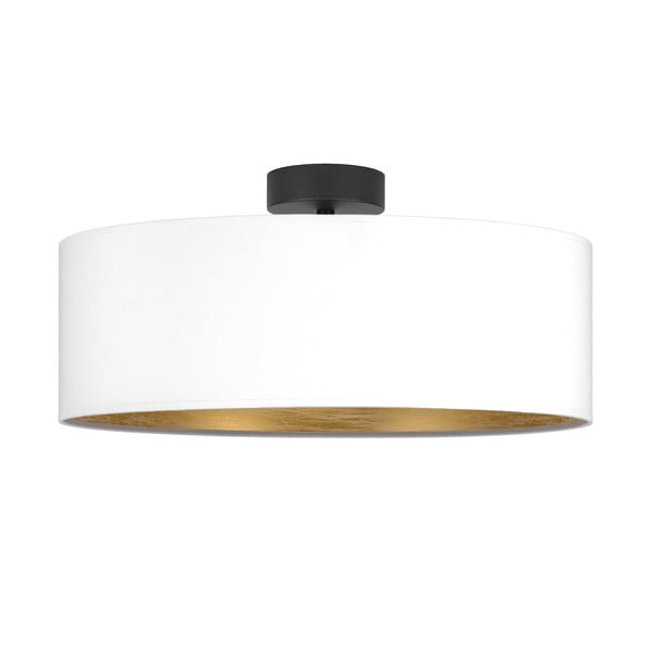 Bela stropna svetilka z detajlom v zlati barvi Sotto Luce Tres XL, ⌀ 45 cm