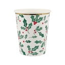 Papirnati kozarčki za enkratno uporabo v kompletu  8 ks Holly Pattern – Meri Meri