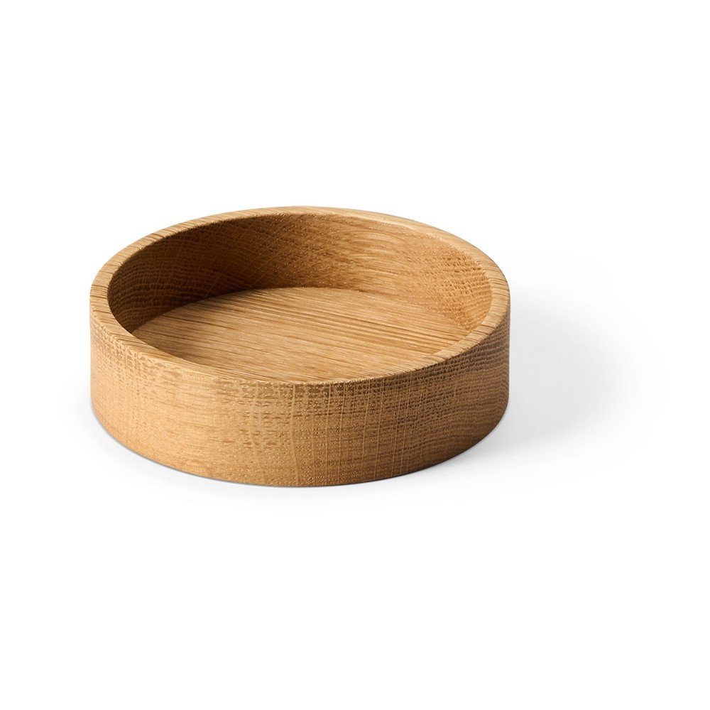 Dekorativna lesena škatla za shranjevanje v naravni barvi ø 11x3 cm Circle S