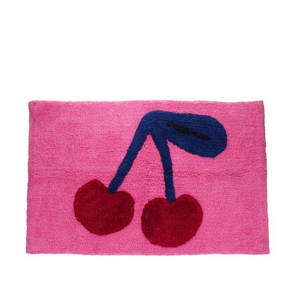 Rožnata tekstilna kopalniška preproga 83x52,5 cm Cherry – Rex London