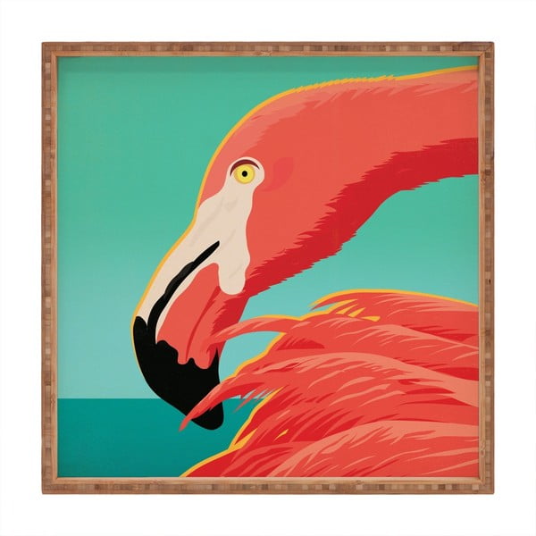 Lesen dekorativni servirni pladenj Flamingo, 40 x 40 cm
