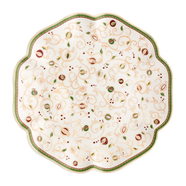 Bel servirni krožnik z božičnim motivom Brandani Tempo di Festa, ⌀ 31 cm