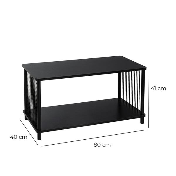 Črna klubska mizica 40x80 cm Manila – Casa Selección-image-2