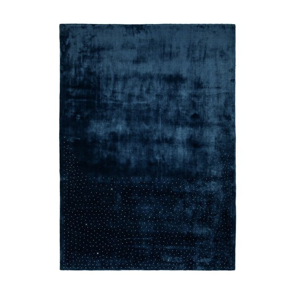 Temno modra ročno tkana preproga Flair Rugs Swarowski, 120 x 170 cm