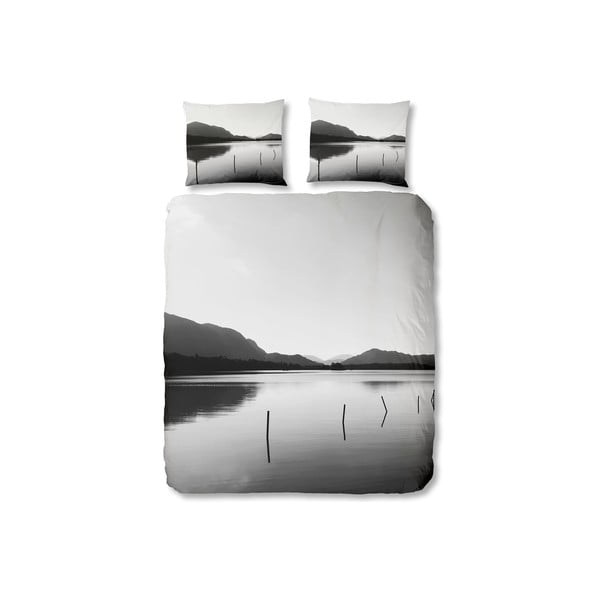 Sivo posteljno perilo Dobro jutro Pokrajina, 200 x 200 cm