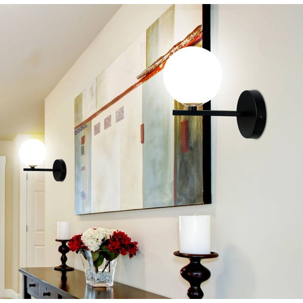 Črna stenska svetilka Kama - Candellux Lighting-image-1