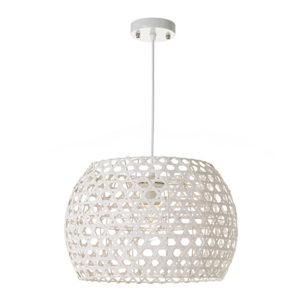 Kremno bela viseča svetilka z bambusovim senčilom ø 35 cm – Casa Selección