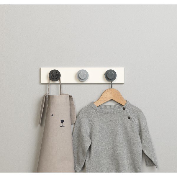 Stenski obešalnik v črn, sivi in temno sivi barvi LEGO®,, 35 x 6,8 cm-image-1