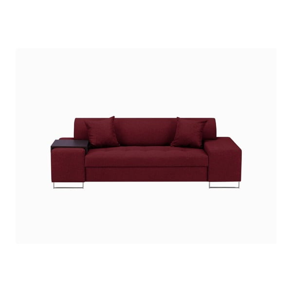 Rdeč kavč z nogami v srebrni barvi Cosmopolitan Design Orlando, 220 cm