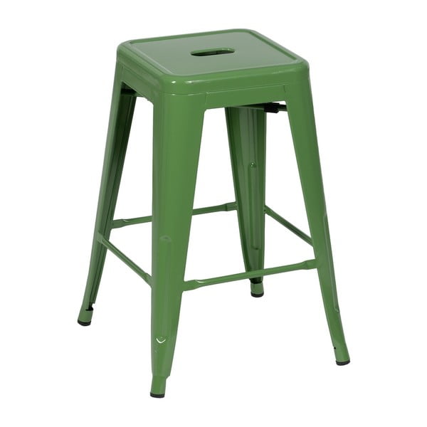 Zeleni kovinski barski stoli v kompletu 2 ks (višina sedeža 61 cm) – Ixia