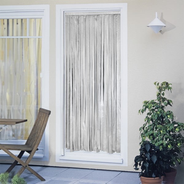 Črna/srebrna izolacijska zavesa za vrata 90x200 cm – Maximex-image-1