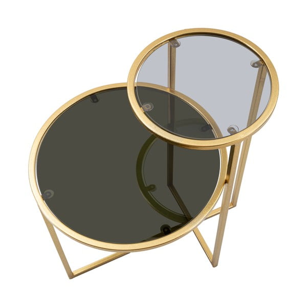 Okrogla mizica v zlati barvi 40x50 cm - Mauro Ferretti-image-3