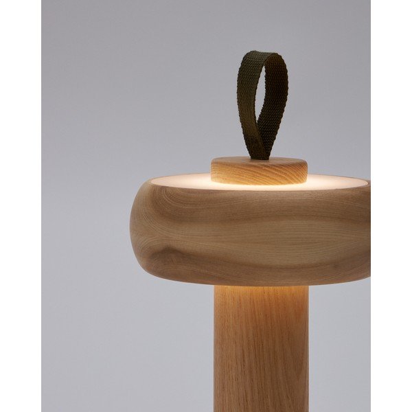 LED zatemnitvena namizna svetilka v naravni barvi (višina 30 cm) Luba – Kave Home-image-2