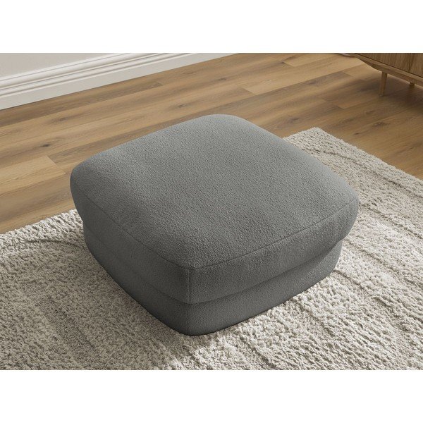 Temno siv tabure iz tkanine bouclé Leonore – Bobochic Paris-image-4