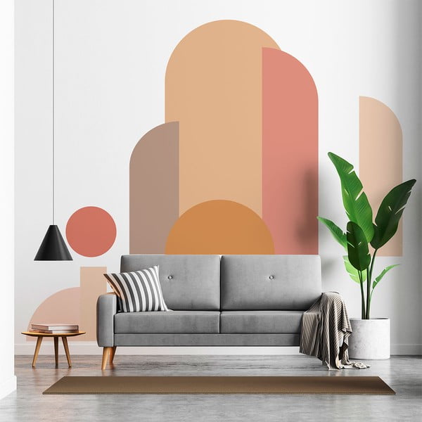 Stenska nalepka 185x150 cm Abstract Sunset - Ambiance