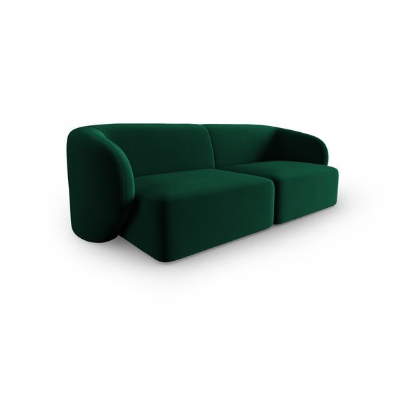 Zelena žametna sedežna garnitura 188 cm Paolo – Milo Casa-image-2