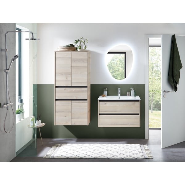 Stensko ogledalo z lučjo 55x72 cm Quickset 393 – Pelipal-image-4