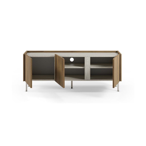 TV omarica v hrastovem dekorju v naravni barvi 140x54x35,5 cm Lucile – Marckeric-image-2
