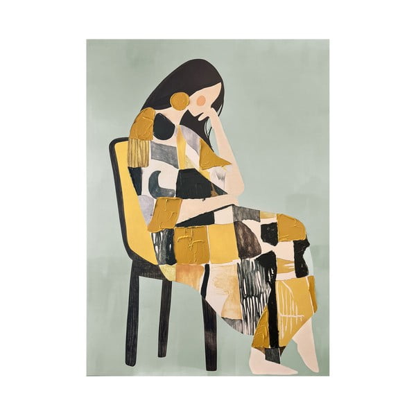 Slika z ročno naslikanimi elementi 70x100 cm Penelope – Styler