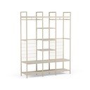Kremno bela odprta jeklena garderobna omara 140x179,5x40 cm Amara – Marckeric