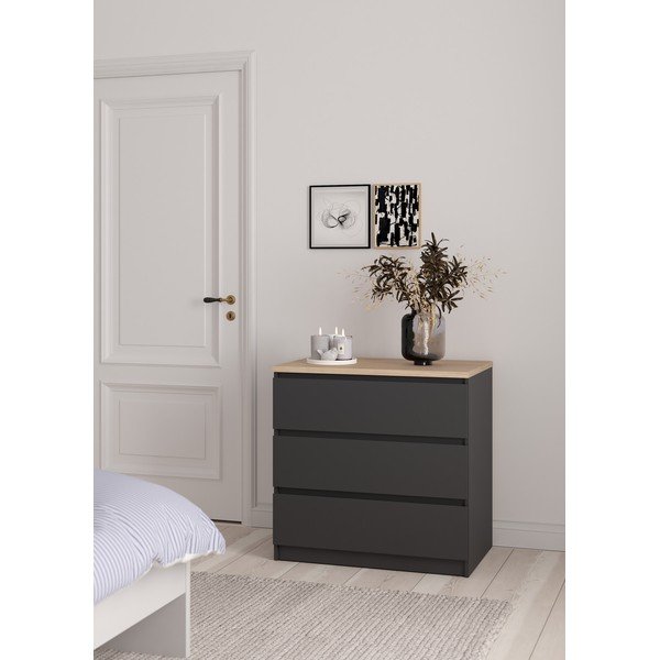 Temno siva komoda 77x76x50 cm Naia – Tvilum-image-1