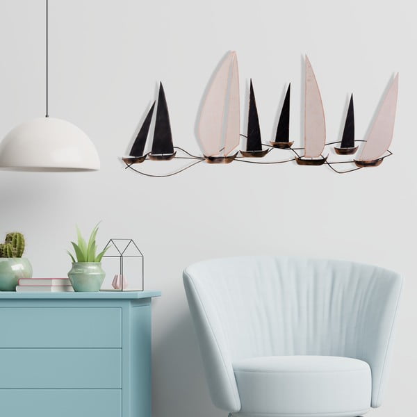 Kovinska stenska dekoracija 117x52 cm Ocean - Wallity-image-4