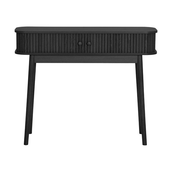 Črna stranska mizica iz masivnega bora 30x100 cm Nikoo – House Nordic-image-4