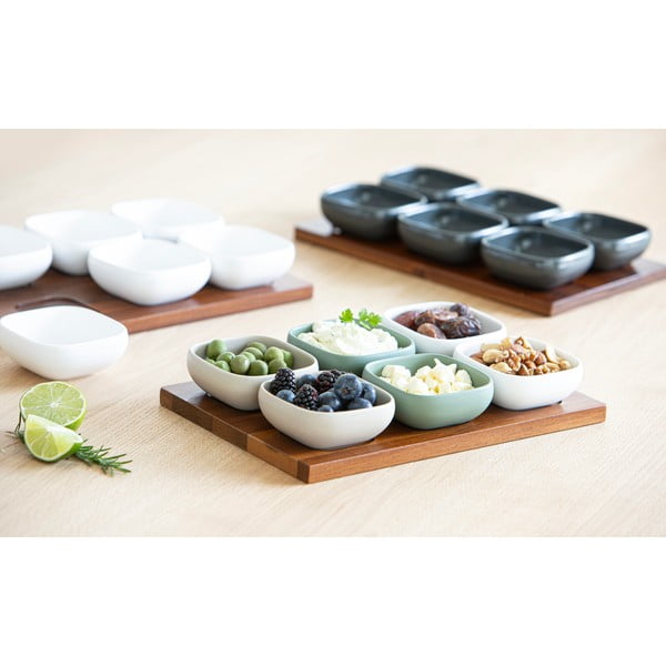 Antracitno siv porcelanast komplet za serviranje 6 ks Essentials – Ladelle-image-2