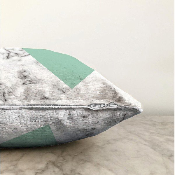Zeleno-siva prevleka za vzglavnik iz mešanice bombaža Minimalist Cushion Covers Marble, 55 x 55 cm-image-1