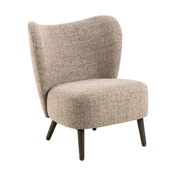 Bež fotelj iz tkanine bouclé Elmont – Actona