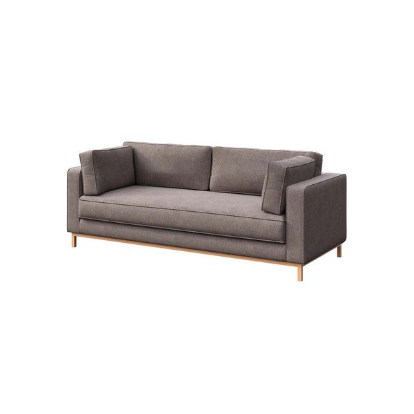 Svetlo rjava žametna sedežna garnitura 222 cm Celerio – Ame Yens-image-3