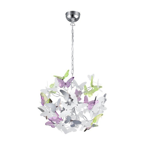 Otroška viseča svetilka s plastičnim senčilom ø 50 cm Butterfly – Reality