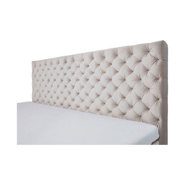 Bela/kremno bela boxspring postelja 200x200 cm La Maison – Meise Möbel-image-1