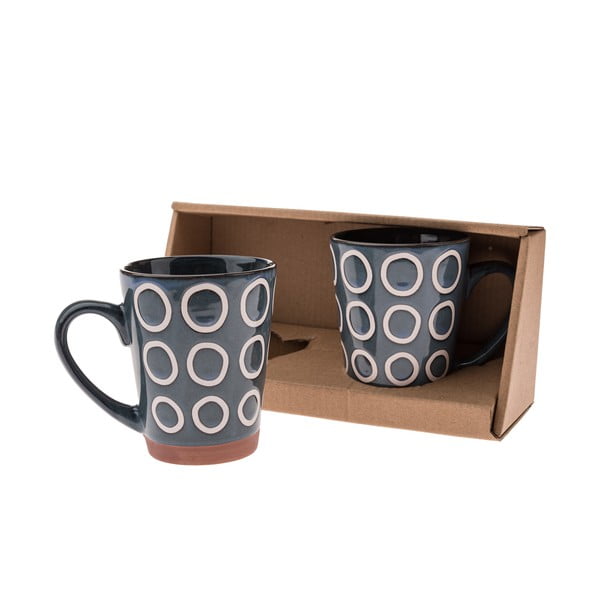 Temno modre keramične skodelice v kompletu 2 ks 380 ml – Dakls