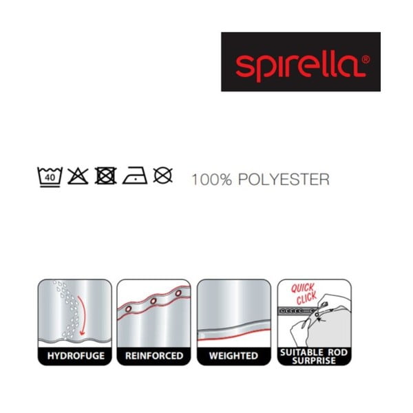 Zavesa za tuš 120x200 cm Kos – Spirella-image-3