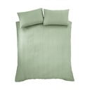 Zelena podaljšana posteljnina za zakonsko posteljo iz krepa 230x220 cm Heatset Wave – Catherine Lansfield