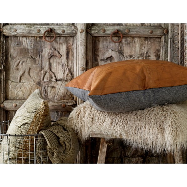 Obojestranski usnjen okrasni vzglavnik Södahl Lodge, 60 x 60 cm-image-1